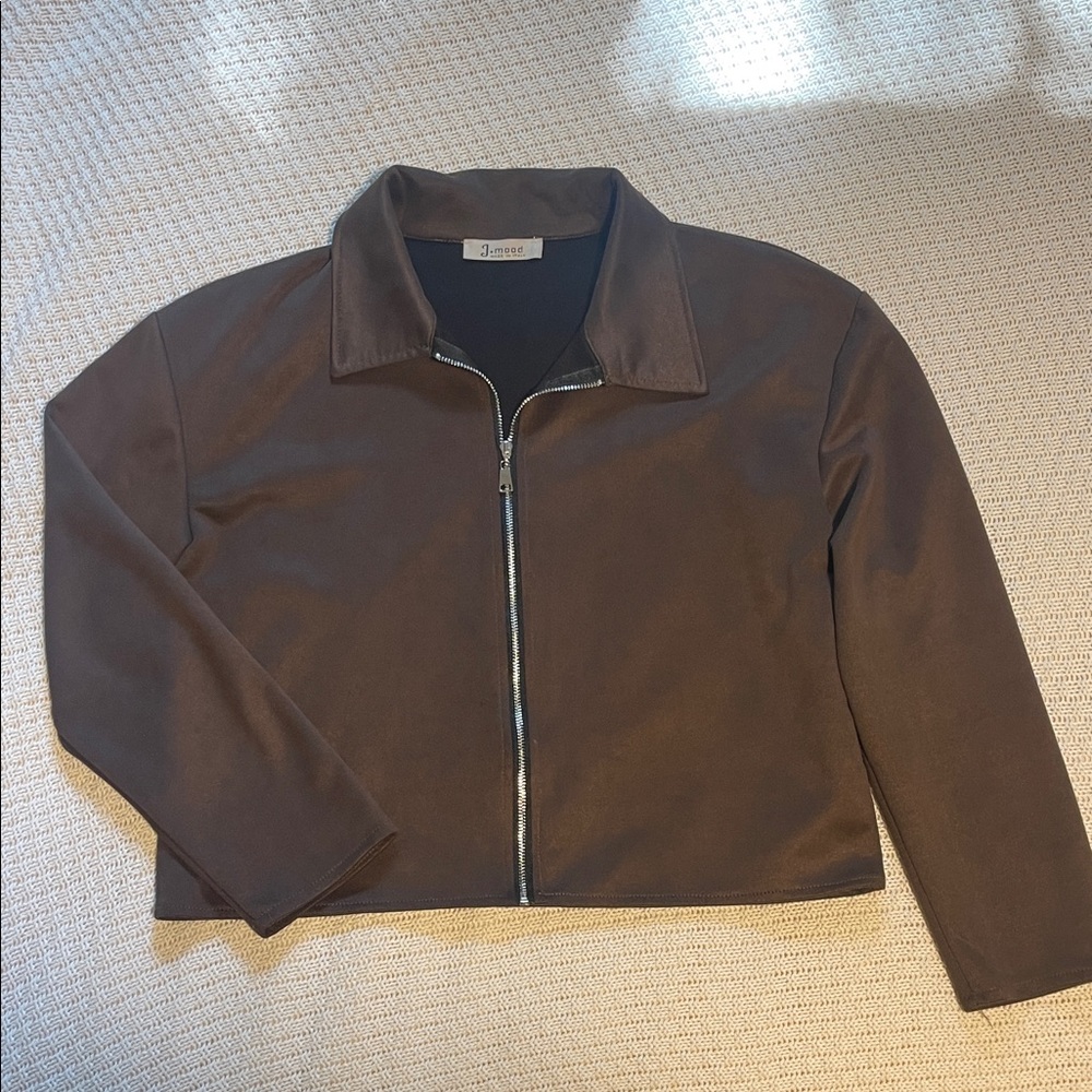 Brown Zip-Up Jacket